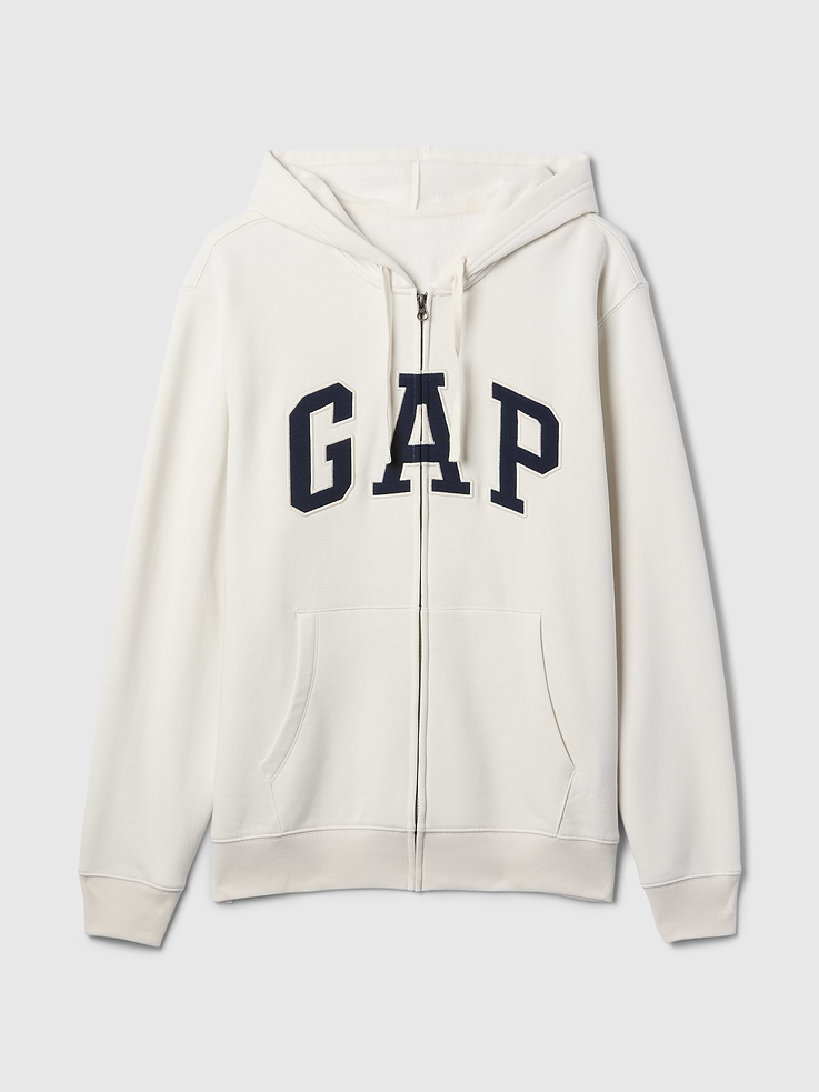 Image 6 of 7, Adult Relaxed Gap Logo Zip Hoodie