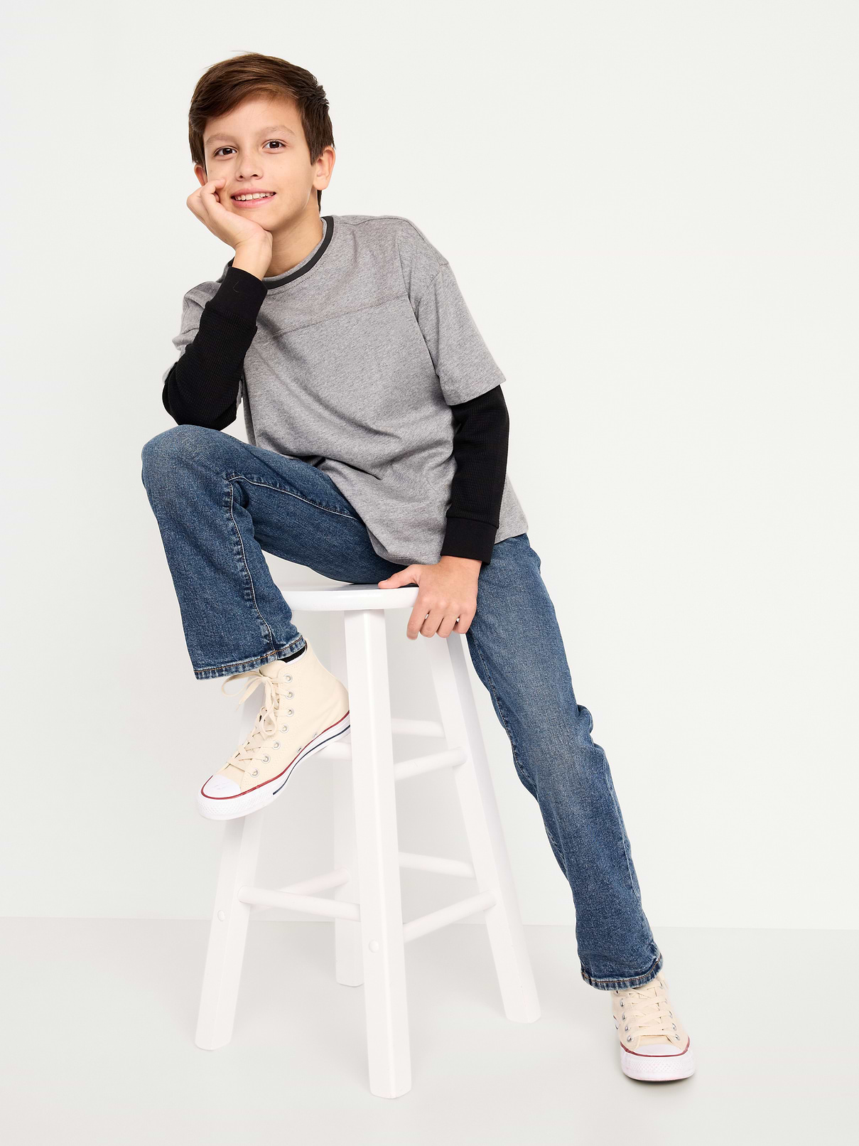 Image number 2 showing, Built-In Flex Boot-Cut Jeans for Boys