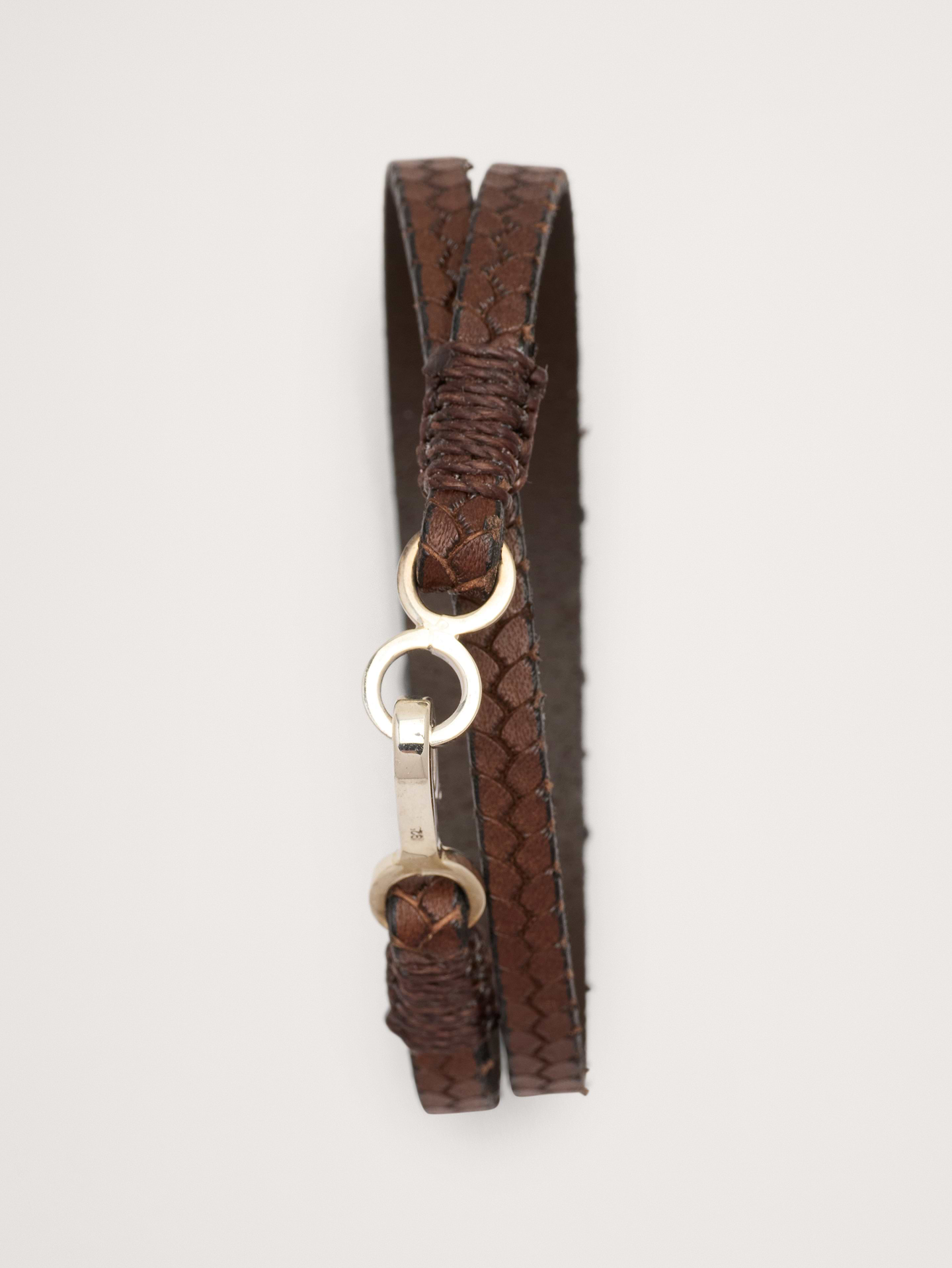 Image number 5 showing, Embossed Leather Double Wrap by Caputo & Co