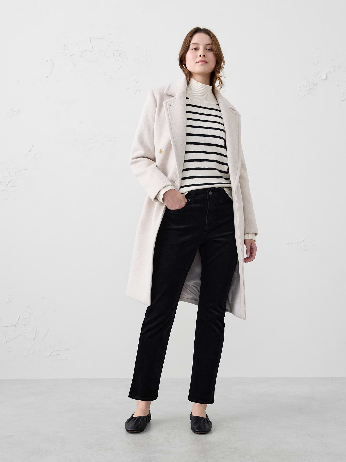Image number 1 showing, Slim High-Rise Corduroy Pant