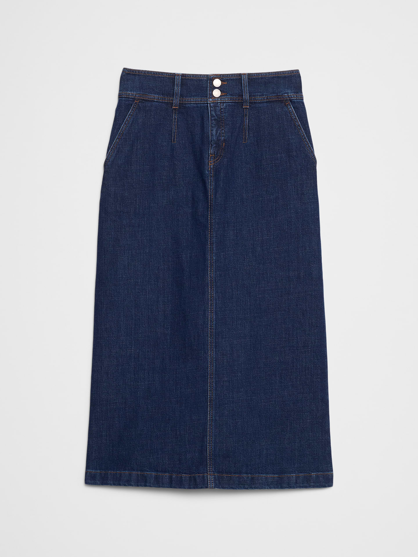 Image number 4 showing, Denim Pleated Maxi Skirt