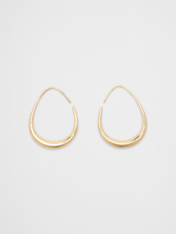 Sculptural Wire Hoop Earrings