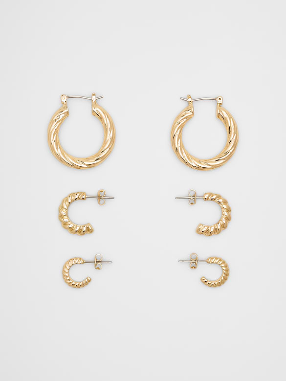 Baguette Earrings (3 Pack)