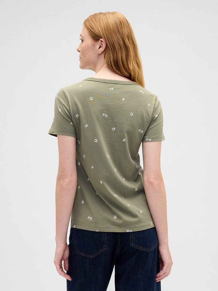 Image 2 of 5, Favorite Print V-Neck T-Shirt