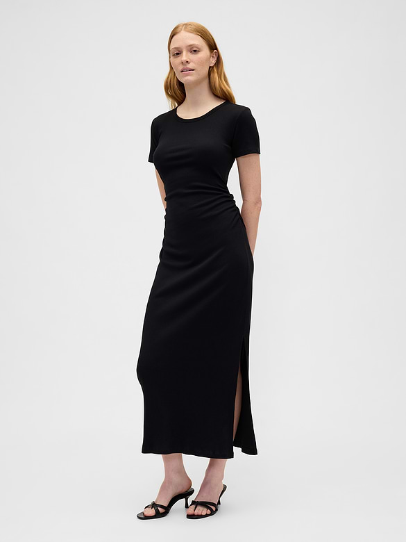 Ribbed T-Shirt Maxi Dress
