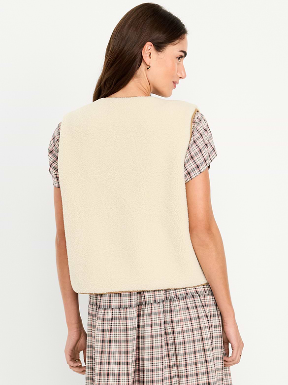 Tie-Front Sherpa Vest
