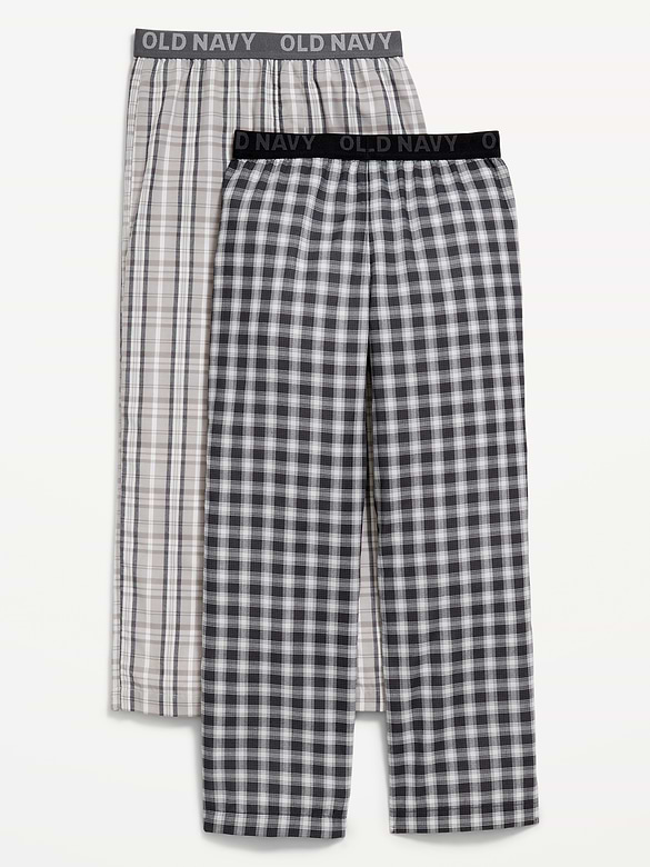 Printed Poplin Straight-Leg Pajama Pants 2-Pack for Boys