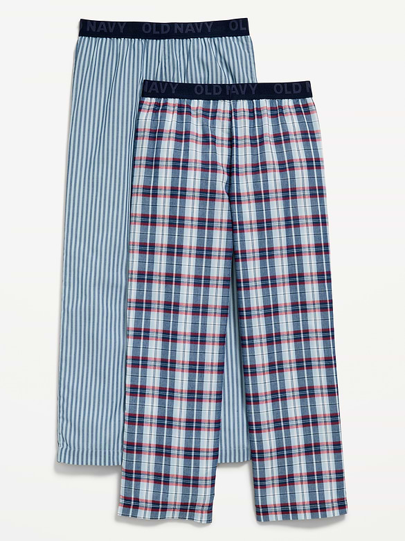 Printed Poplin Straight-Leg Pajama Pants 2-Pack for Boys