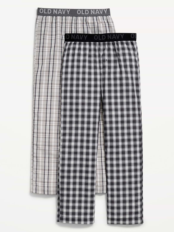 Printed Poplin Straight-Leg Pajama Pants 2-Pack for Boys