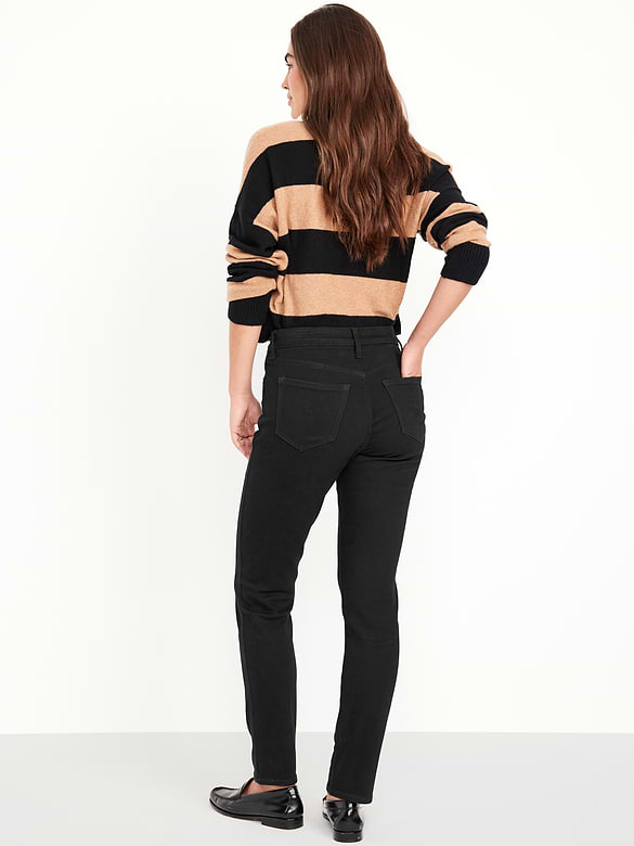 High-Waisted Slim Jeans