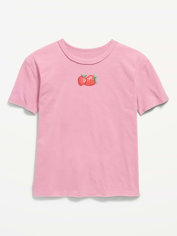 Short-Sleeve Oversized Graphic T-Shirt for Girls