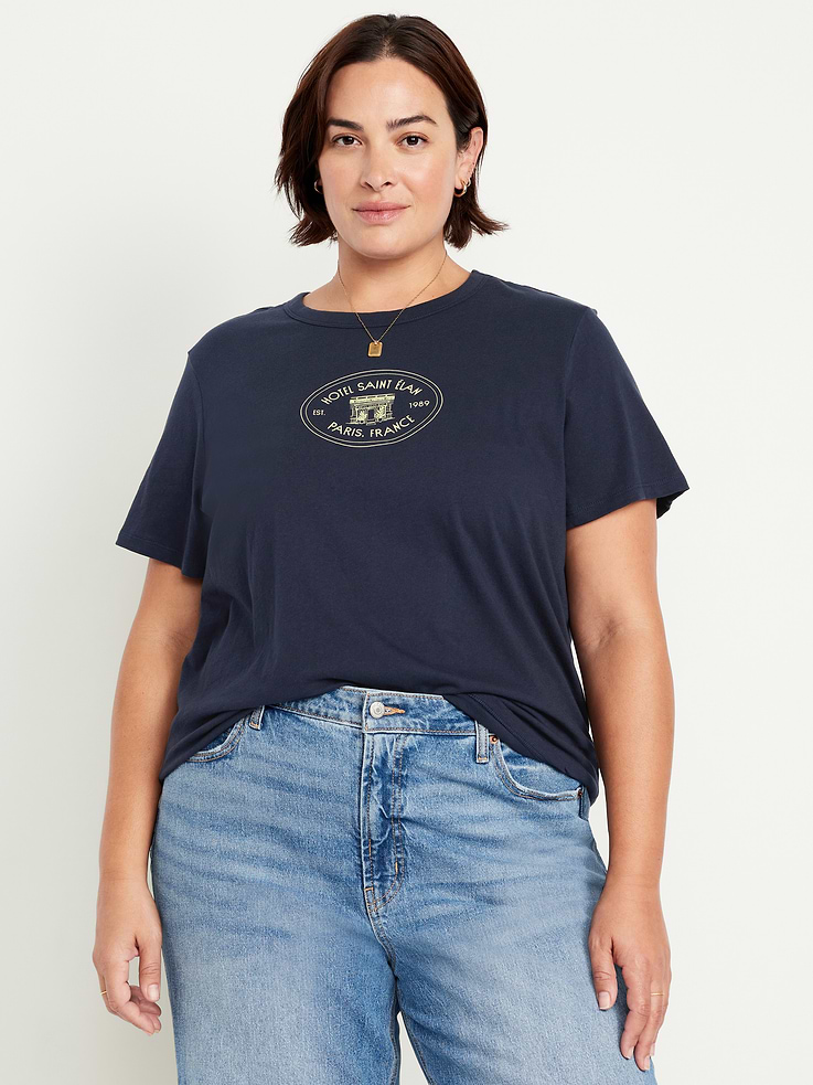 Image 8 of 9, EveryWear Crew-Neck Graphic T-Shirt