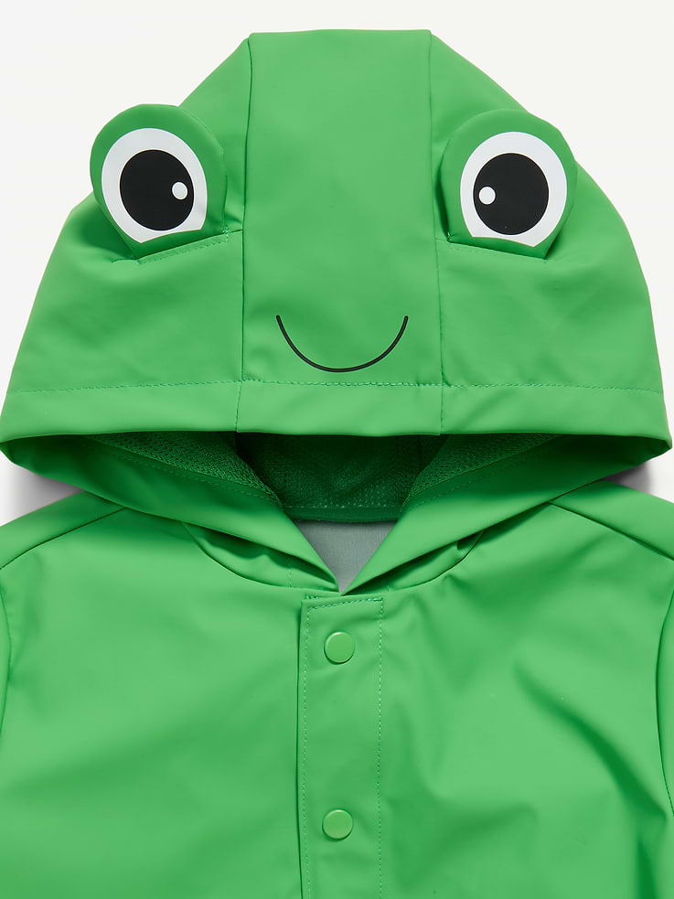 Image 4 of 4, Water-Resistant Unisex Critter Hooded Jacket for Toddler