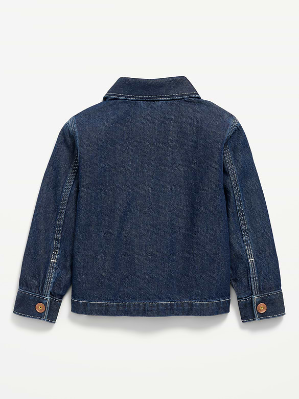 Loose Unisex Denim Barn Coat for Toddler