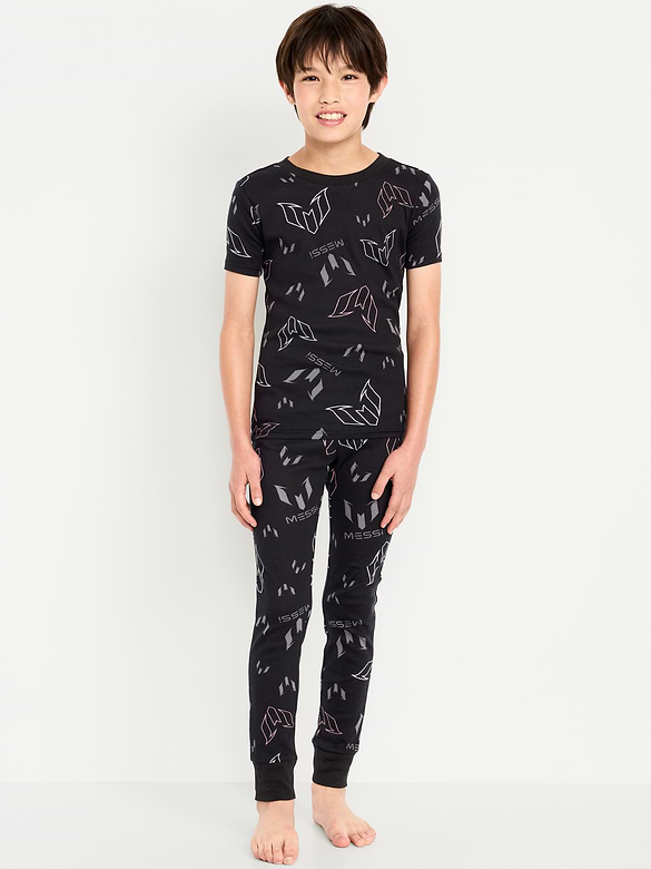 Messi™ Gender-Neutral Snug-Fit Graphic Pajama Set for Kids