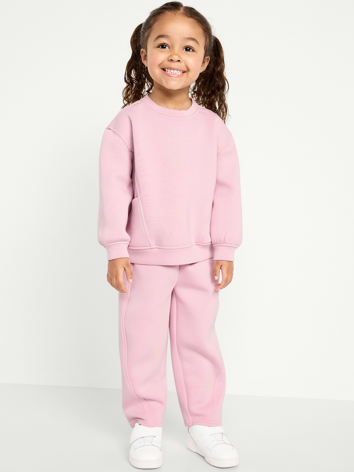 Image number 1 showing, Bounce Fleece Crew-Neck and Sweatpants Set for Toddler Girls