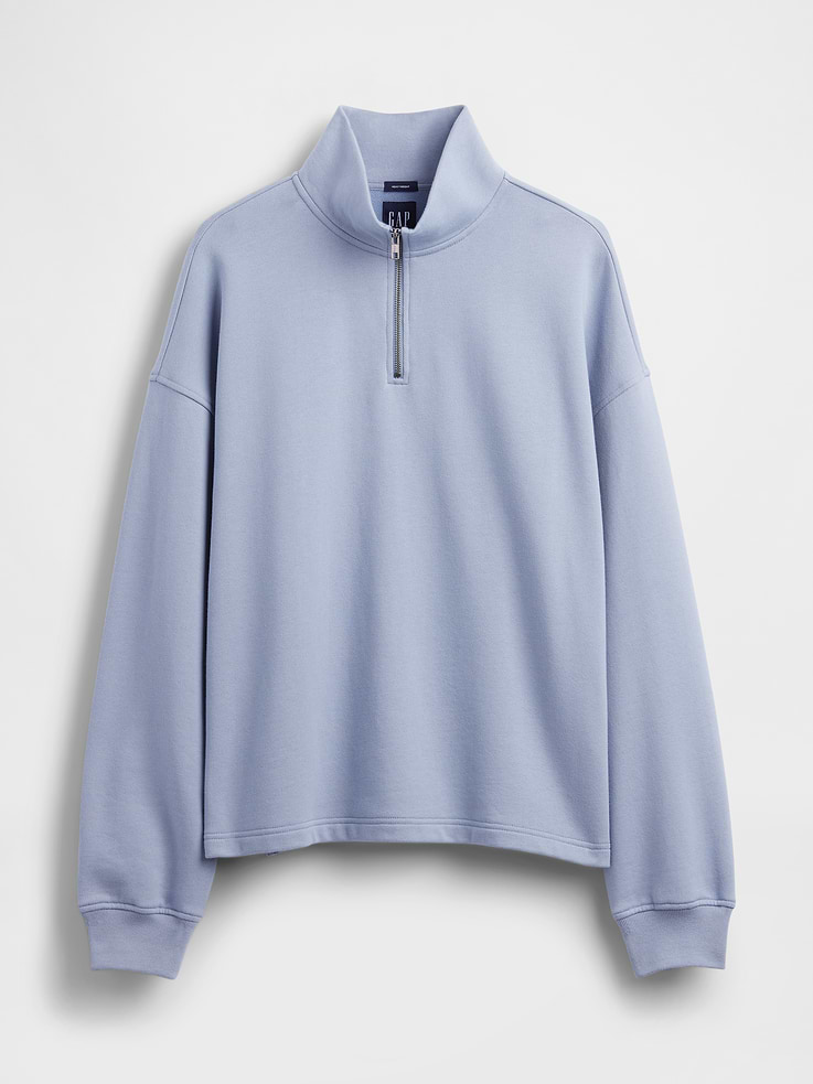 Image number 5 showing, Heavyweight Oversized Quarter-Zip Pullover