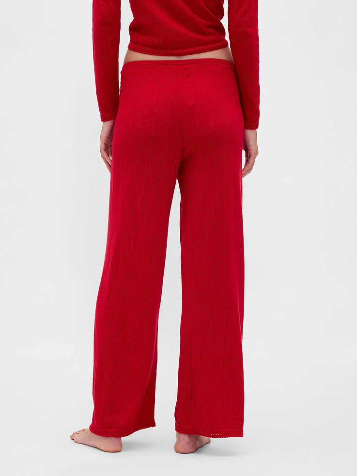 Image number 4 showing, Lightweight CashSoft Pointelle Heart PJ Pants