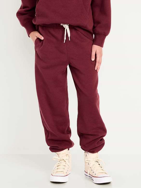 Pantalon de jogging coupe généreuse en coton ouaté pour garçon