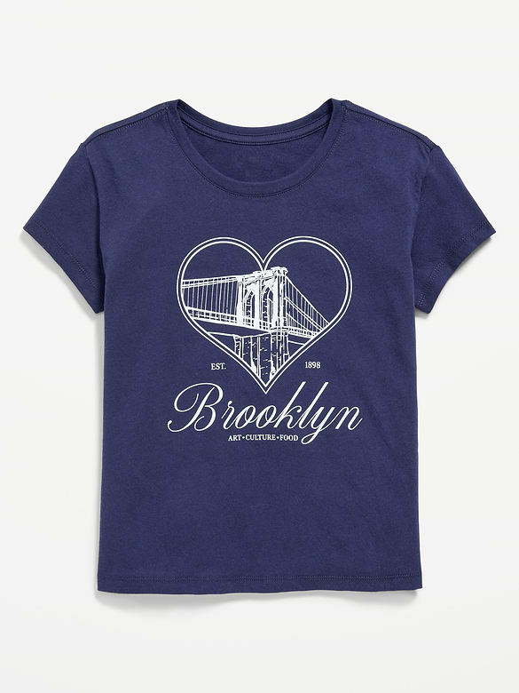 T-shirt à manches courtes à imprimé pour fille