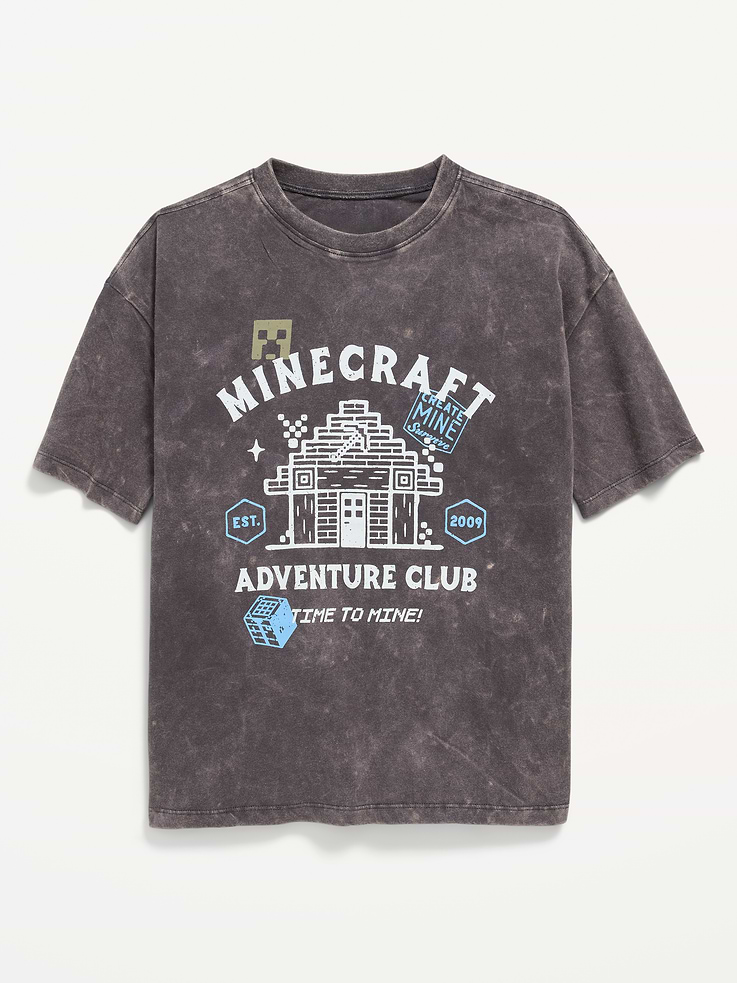 Image 1 de 1, Ras du cou., Manches courtes., Imprimé sous licence., ©2025 Mojang AB. Tous droits réservés. Minecraft, le logo Minecraft et le logo Mojang Studios sont des marques commerciales du groupe de sociétés Microsoft., Produit #862719