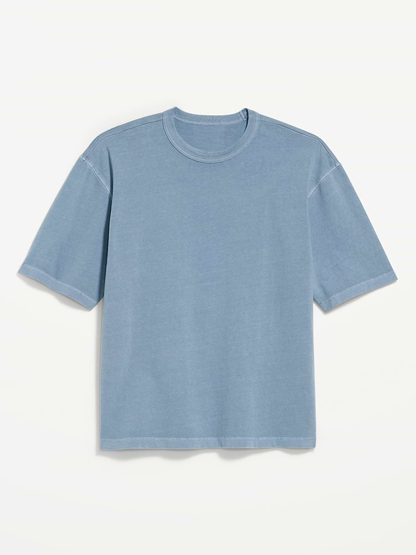 T-shirt court en tissu épais teint en plongée