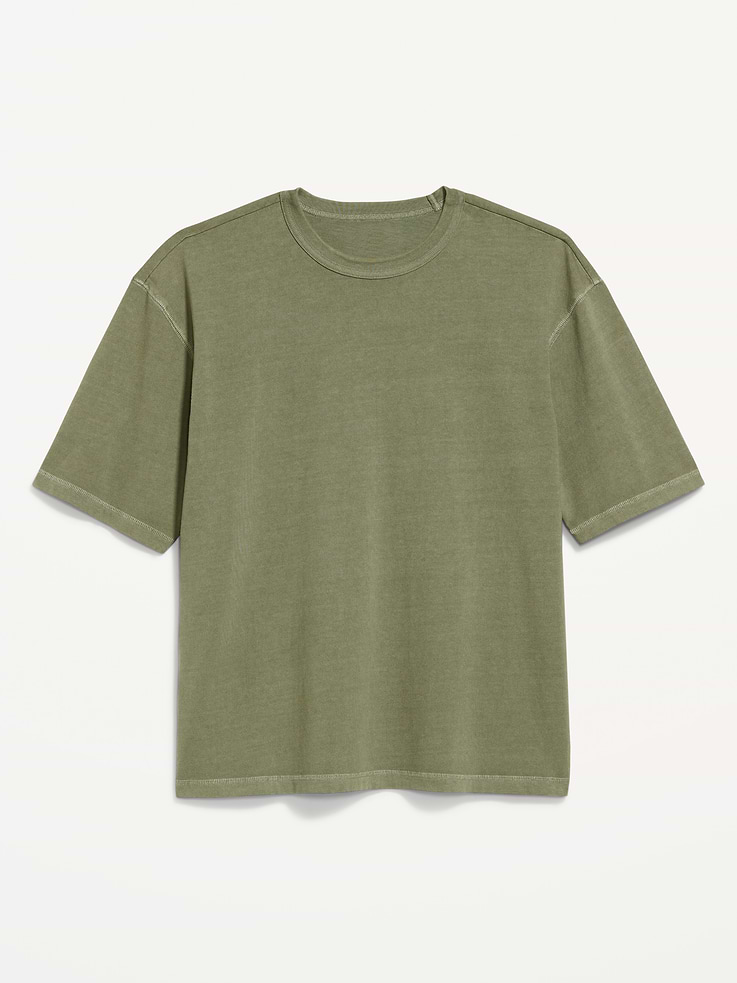 Image number 4 showing, Garment-Dyed Heavyweight Cropped T-Shirt