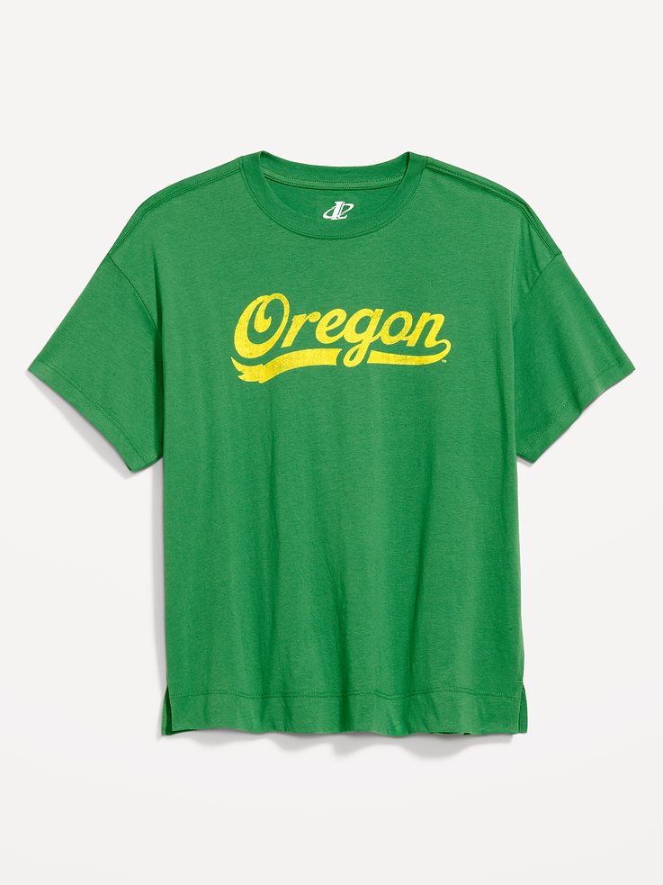 Image 1 of 2, rib-knit crew neck, graphic at front, short sleeves, Product #887216