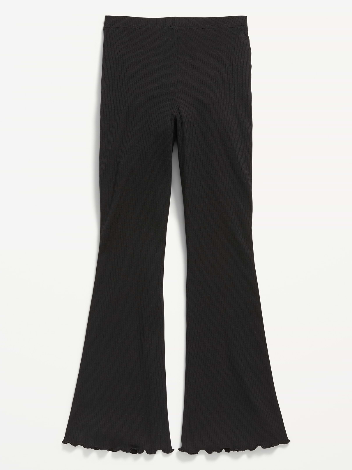 Image number 2 showing, High-Waisted Ribbed Flared Leggings for Girls