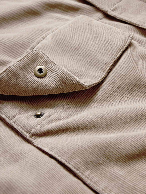 Loose-Fit Corduroy Utility Jacket