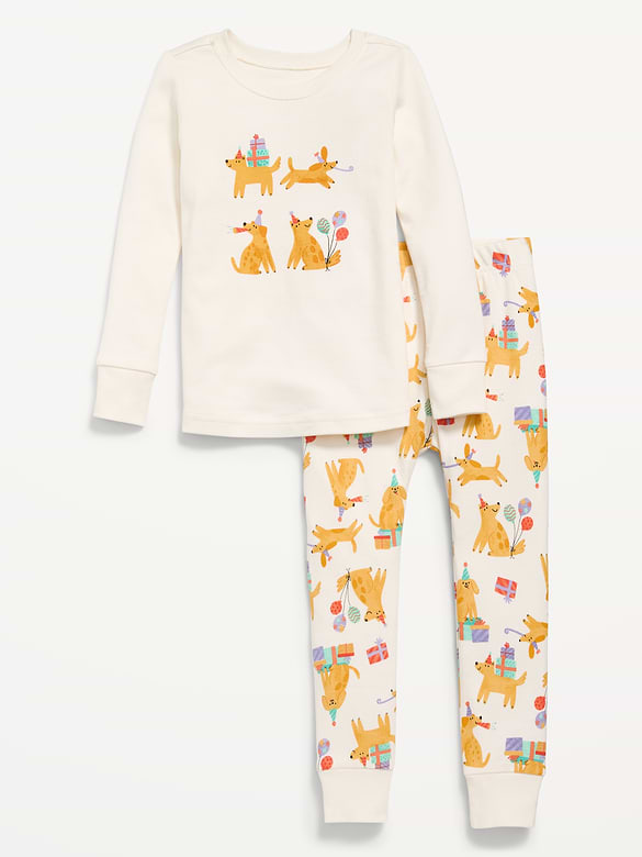 Printed Snug-Fit Pajama Set for Toddler & Baby