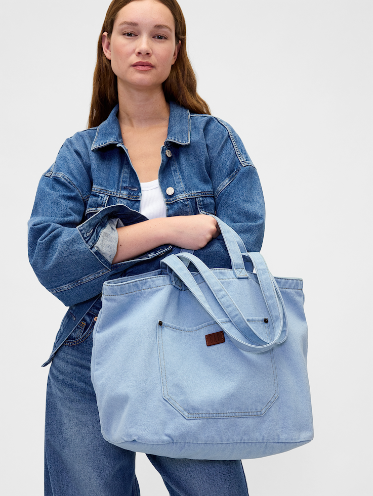 Image number 2 showing, Denim Tote Bag