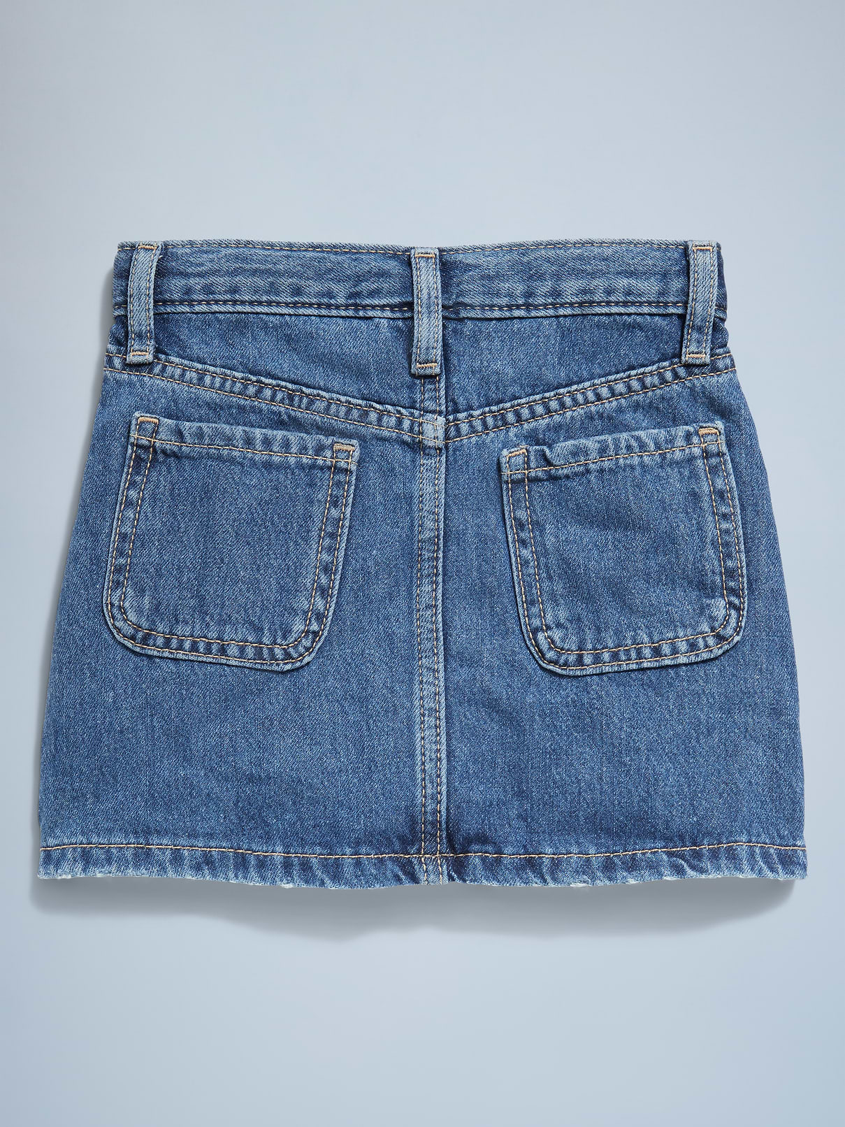 Image number 3 showing, High-Waisted Button-Front Jean Skirt for Toddler Girls