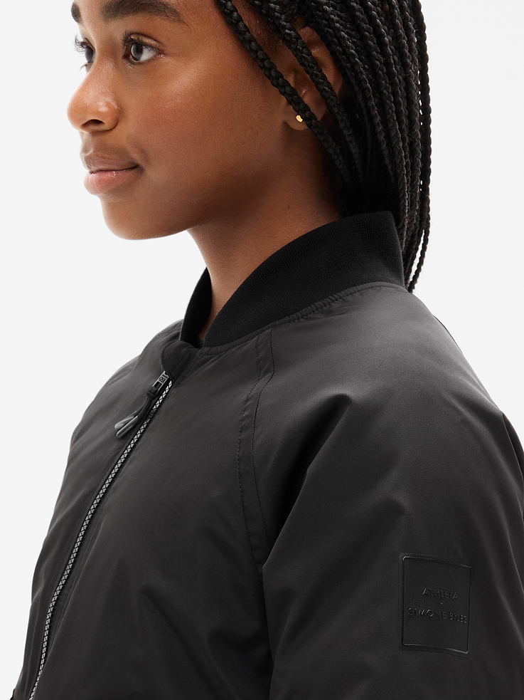 Image 4 of 5, Simone Biles Athleta Girl Bomber Puffer Jacket