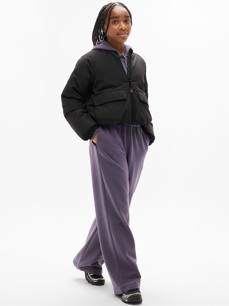 Image 2 of 5, Simone Biles Athleta Girl Bomber Puffer Jacket