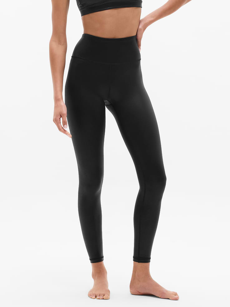Image number 1 showing, Elation High Rise Matte Foil Shine 7/8 Legging