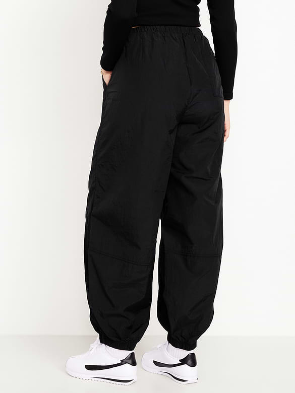 Pull-On Windbreaker Parachute Pants