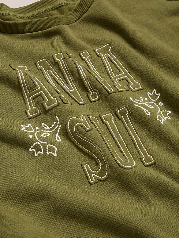 Chandail ras du cou en molleton à imprimé Old Navy x Anna Sui
