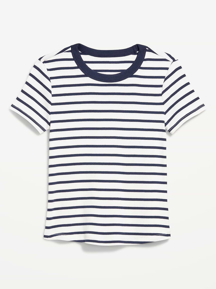 Image number 4 showing, Snug Crew-Neck Ribbed T-Shirt