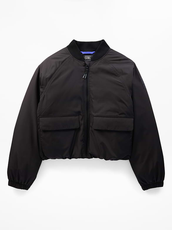 Simone Biles Athleta Girl Bomber Puffer Jacket