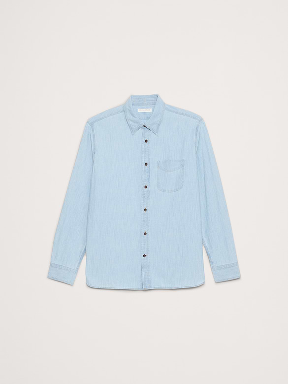 Standard-Fit Chambray Shirt