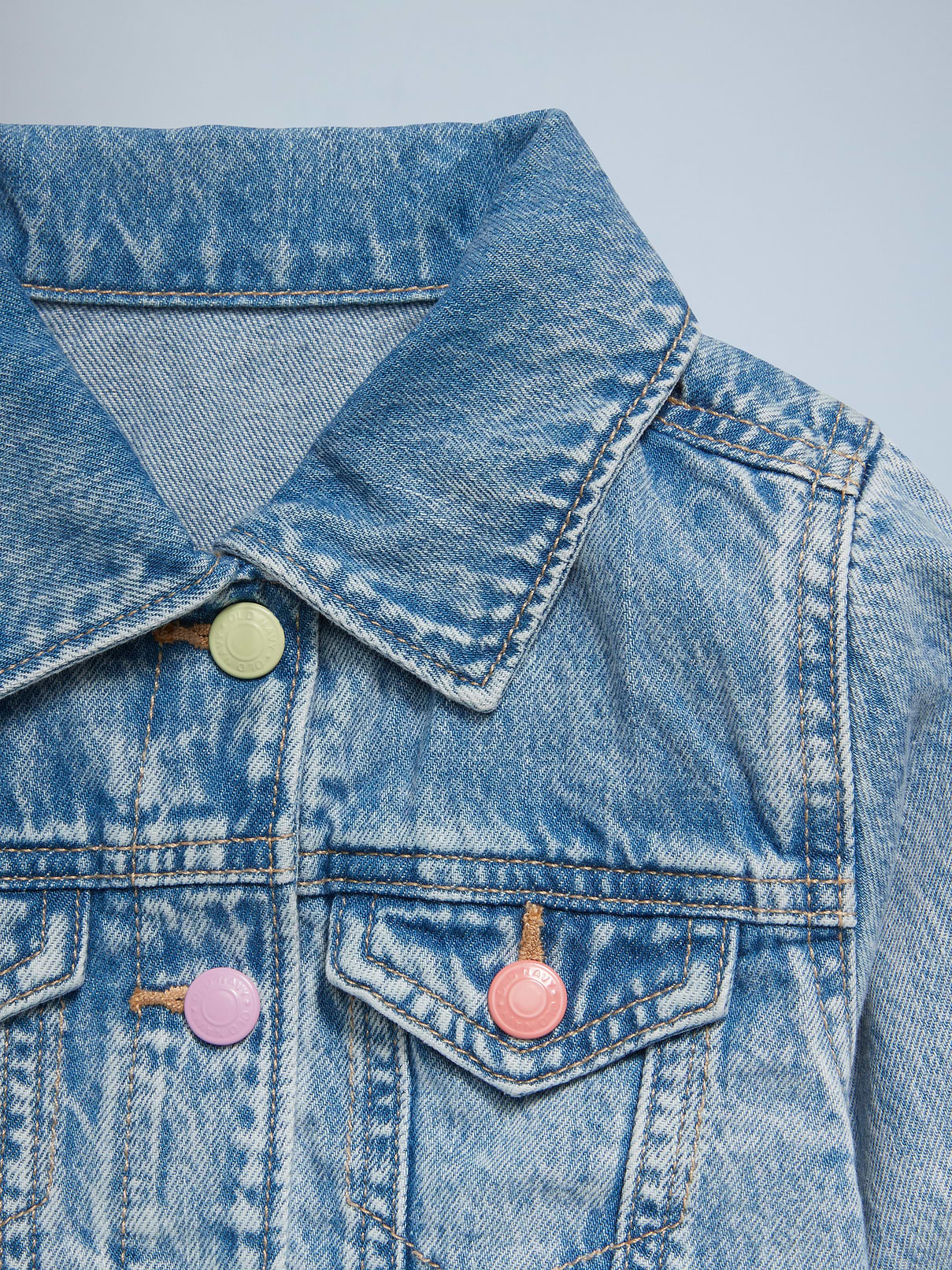 Image number 3 showing, Cropped Trucker Denim Jacket for Toddler Girls