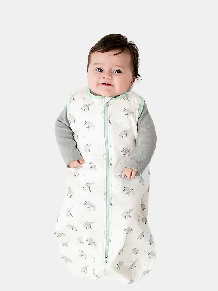Image 2 of 3, Bamboo Little Elephant Sleep Sack 0 to 12 Months