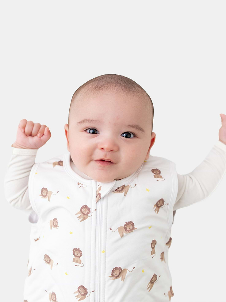 Image 3 of 3, Bamboo Little Lion Sleep Sack 0 to 12 Months