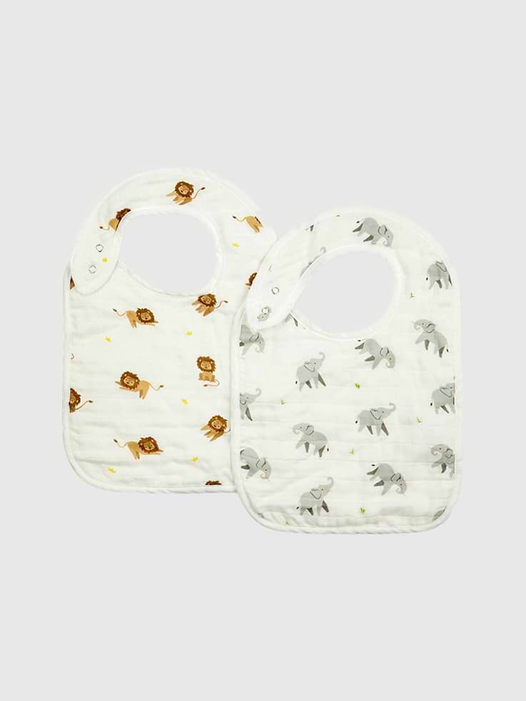 Image 1 of 2, Ultra-soft baby bibs designed for everyday messes and mealtime comfort., Gentle, pillowy texture ideal for sensitive skin., Sustainably crafted and easy to adjust for a secure fit., Perfect for feeding, teething, or drooling.
