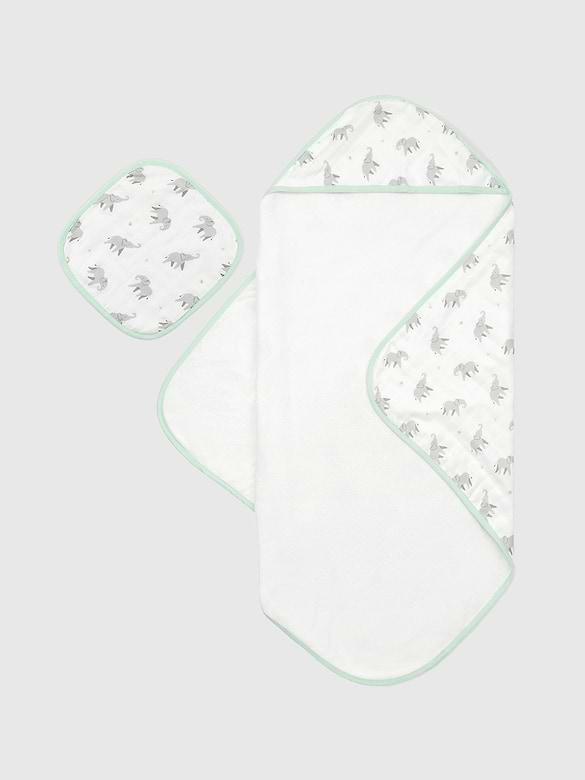 Bamboo Little Elephant Hooded Towel Set