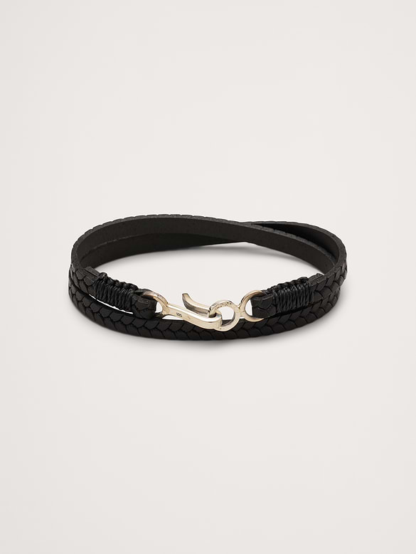 Embossed Leather Double Wrap by Caputo & Co