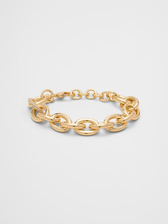 Pave Chunky Chain Link Bracelet