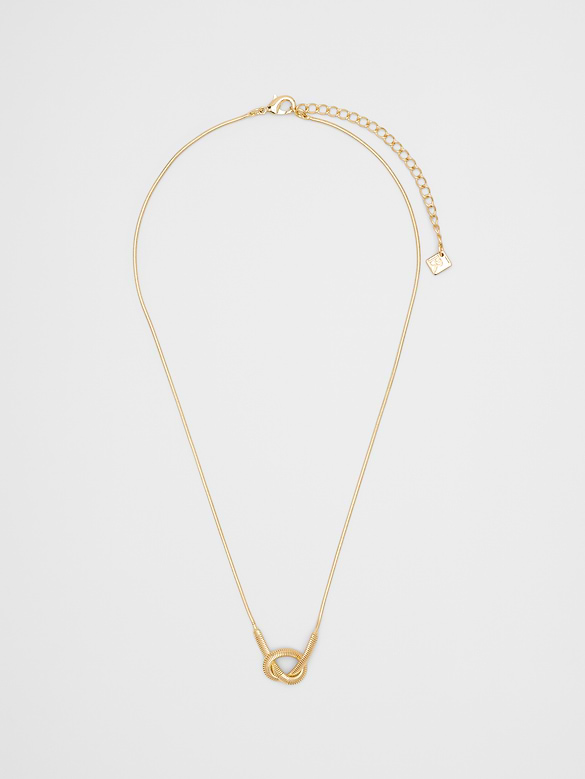 Knot Herringbone Snake Chain Necklace