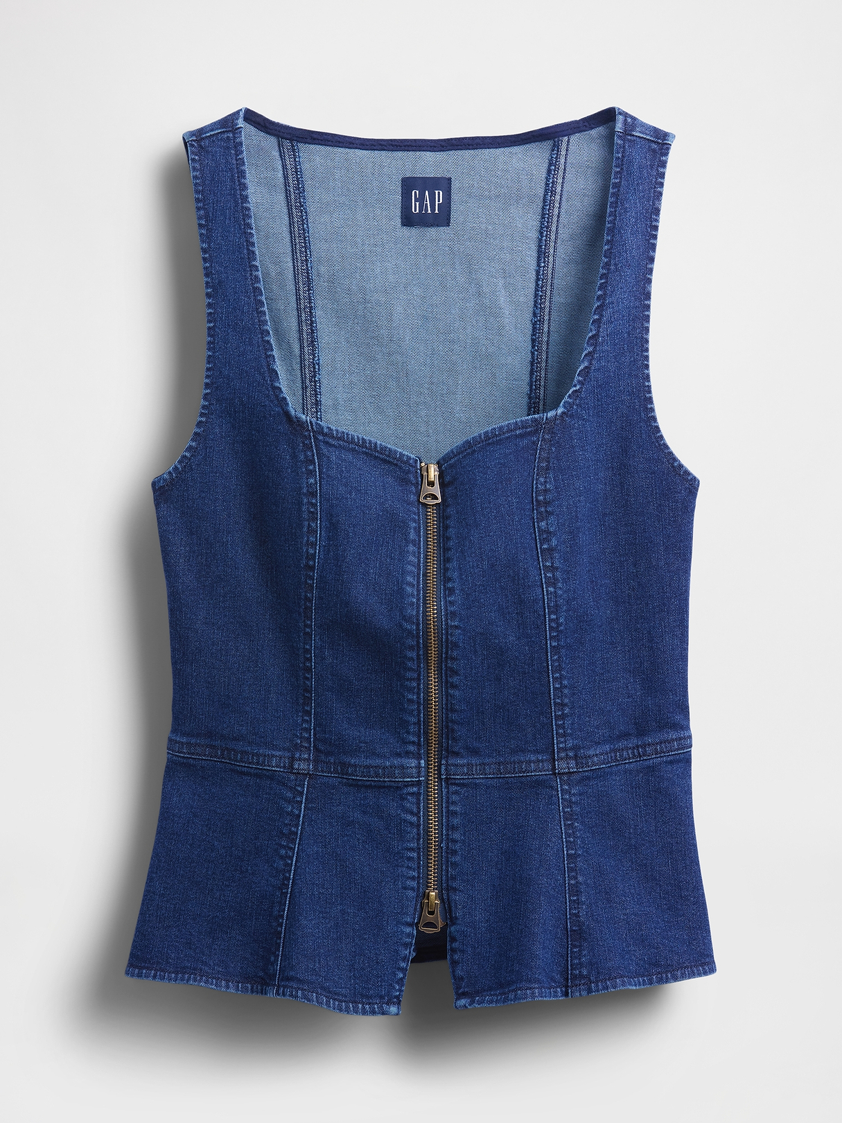 Denim Zip Vest | Gap